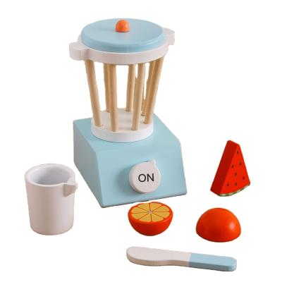 China DIY Kids Early Education Montessori Education Toys Wooden DIY Pretend Play Squeezer Machine Simulation Kitchen Toy Set for sale