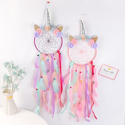 China China Lace Home Wall Hanging Unicorn Dreamcatcher Dream Catcher DIY Children's Decorations for sale