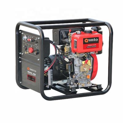 China 210A used small diesel generator welder welding machine QT7500EW for sale