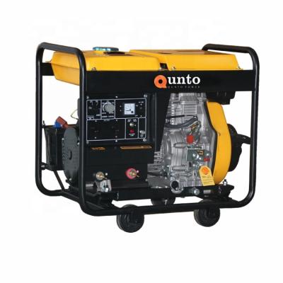 China Portable Diesel Generator Set Welder United Welder QT6500EW for sale