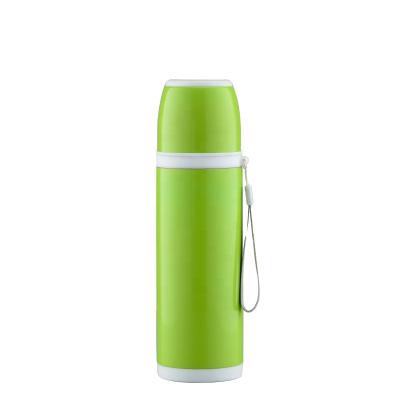 China Business 350ml Double Wall Stainless Steel Travel Thermos Vacuum Flask With Cup Cover for sale