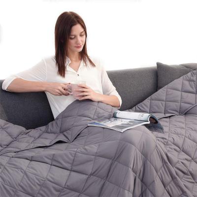 China Deep Sleep Waterproof Calm Cotton Weighted Blanket Free Shipping, Custom Sofa Weighted Sherpa Blanket To Improve Sleep for sale