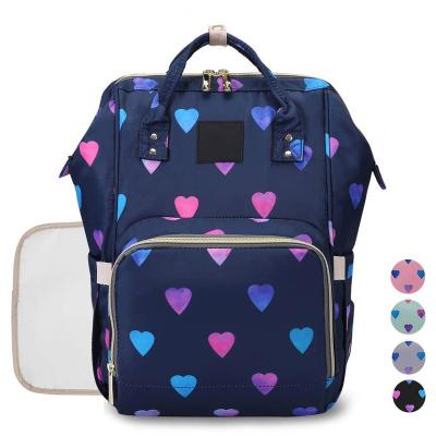 China Colorful New Design Fashion Diaper Backpack Baby Diaper Bag Waterproof Diaper Bag for sale