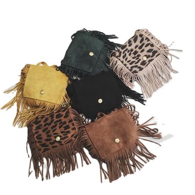 China 2021 New Style Multifunctional Tassel Designer Leopard Cross Body Bag Handbags Kids Mini Bags Children Snack Wallet for sale