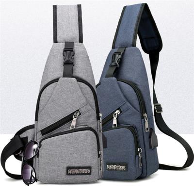 China High quality new style usb trunk bag single-shoulder bag sling smart messenger chest bag for men for sale