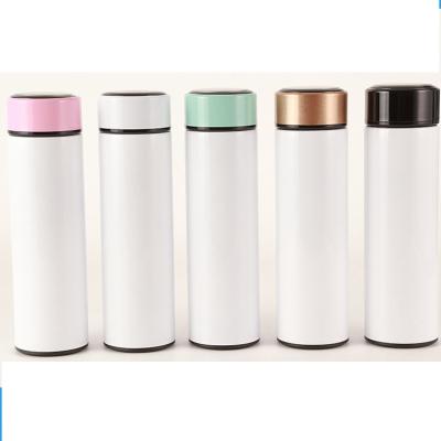 China Smart Temperature Display Water Bottle With LED Temperature Display Sublimation Masks Flask Bottle Thermo Tea Mug for sale