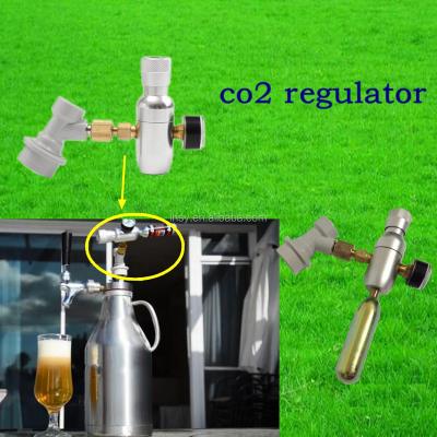 China Home Brew CO2 Mini Gas Regulator Draft Beer Charger and Barrel Ball Lock Corny Disconnect for Beer Tap and Home Brew for sale