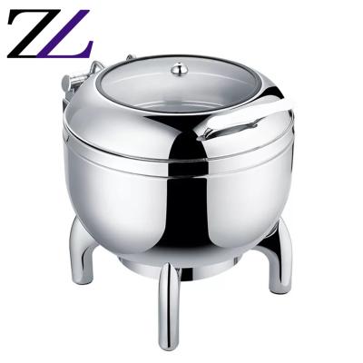 China Hotel Supplies Kitchenware Stainless Steel Buffet 11L Buffet Food Warmer Stainless Steel Commercial Electric Soup Tureen for sale