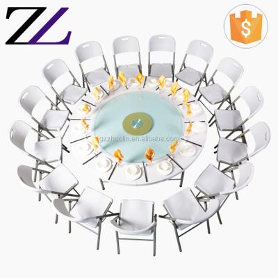 China 2018 Folded restaurant table Zhuolin restaurant equipment round table banquet buffet hall furniture supply table for sale for sale