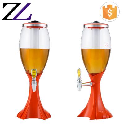 China Customized LOGO and Modern Banquet Equipment Wholesale Price Carlsberg Draft Ice Tube 3 Liter Beer Tower Dispenser For Sale for sale