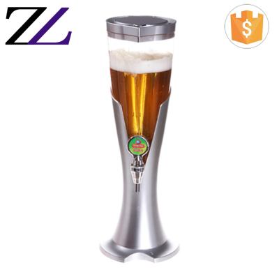 China Customized LOGO Draft Beer Tower Plastic Cooler Dispenser And New Product Modern High Quality Cheap Knapsack Carlsberg Cooler Dispenser for sale