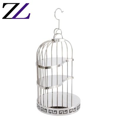 China Fancy Outdoor Arabic Style Decorative and Modern 3tier Festive and Party Buffet Cupcake Shelf Birdcage Tools Afternoon Tea Round Cake Stand Metal for sale