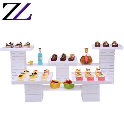 China Royal Luxury Tiered Jumping Acrylic Cake Stand Disposable Wedding Food Cake Stand Surprise Gift Sweet Tiered Cupcake Stand for sale