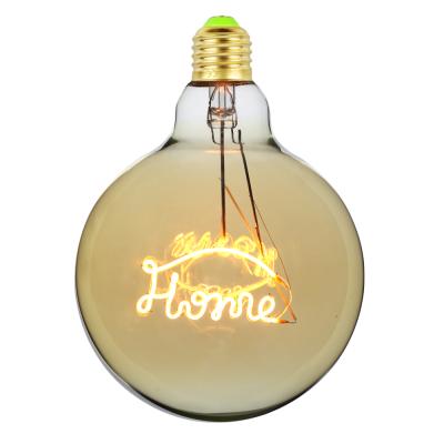 China Dreamy Home Happy Christmas Design New Love Word Letter Decoration Led Filament Light Bulb for sale