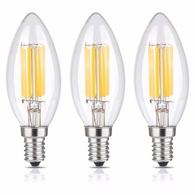 China Desk C35 6w led filament bulb E14 2700K candle light bulb decoration dimming led bulb for sale