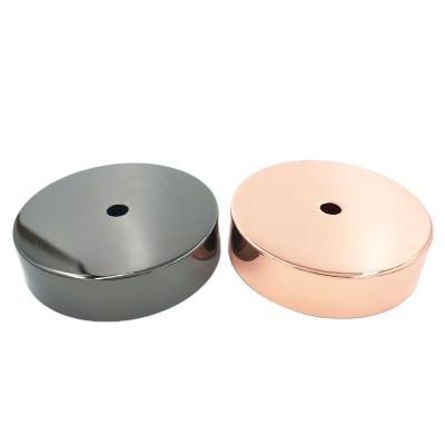 China Ceiling rose pearl black and rose gold ceiling rose canopy 100*20mm for DIY cordset for sale