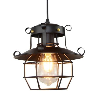 China Traditional American Modern Home Attic Pendant Lamp Black Industrial Decor Retro Vintage Style Pendant Light for sale