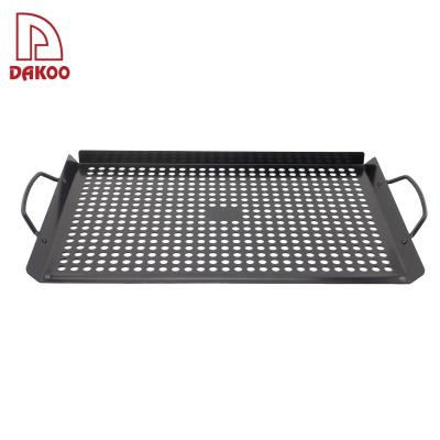 China Easily Cleaned Hanging Hole Design Iron Painting Hardware BBQ Tray for sale