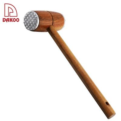 China BBQ Sustainable Acacia Wood Gathering Tools Kitchen Meat Hammer for sale