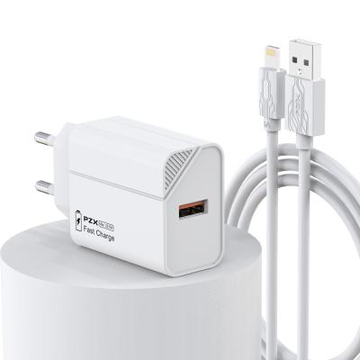 China PZX P50 EU Convenient Power Adapter 22.5w Fast Charger Portable QC 5.0 Wall Charger Android Simple Phone Charger For IOS for sale