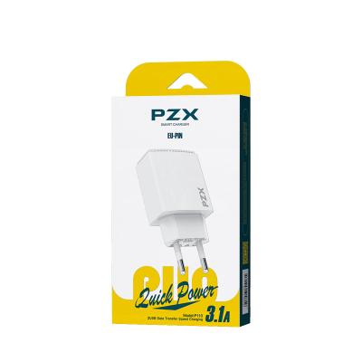 China PZX P110 Mobile Phone Factory Full Usb Power 5V 3A Usb Plug Travel Wall Charger Wholesale Fast Fast Data Cable Compatible for sale