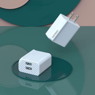 China Mobile Phone/Ipad/Camera/PDA/MP3 Dual USB Wall Charger CE ROHS Certificate Mobile Phone Direct Selling KINGLEEN home charger e100 2.4A factory for sale