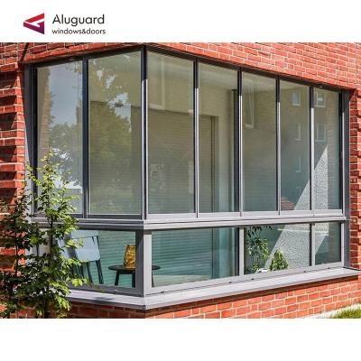 China Folding aluminum window prices hurricane impact american style steel villa window customized boat window frame screen customized window prices for sale