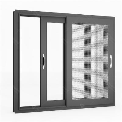 China Folding Screen Certified French Standard Aluminum Sliding Window With Mosquito Net Frame Balcony Viewing Window And Door for sale