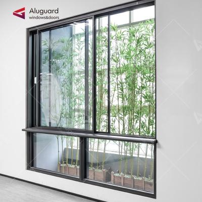 China Double Folding Screen Customized Style French Tempered Window Metal Security Window Office Sliding Waterproof And Soundproof Window Frame for sale