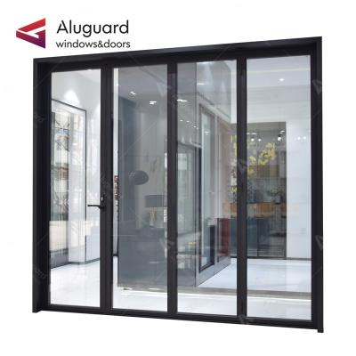 China Latest Villa Screen Villa Bi Fold Door Style Stainless Steel Philippines Folding Retractable Patio Door American Design Heavy Aluminum Glass Door for sale