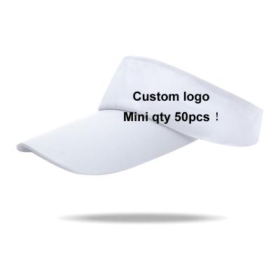 China High Quality Cheap Plain Custom Striped Logo Beach Women and Men Sport Sun Visor Hat for sale