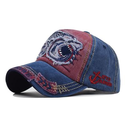 China New Fashion Designer Big Letter Stereo JOINT Shark Baseball Caps With 3d Embroidery for sale