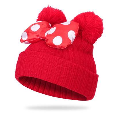 China New JOINT Children's Hat Mickey Cute Ear Protection Warm Hat Thickened Fashion Knitted Beanie for sale