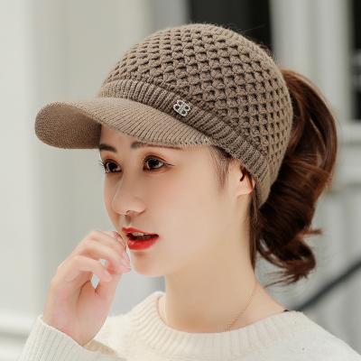 China COMMON winter candy thickened fashion warm pure color hat casual knitting hat for women for sale