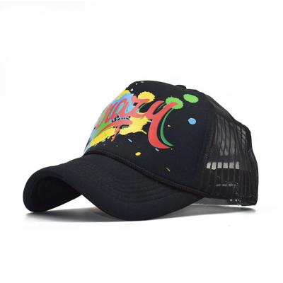 China New Style 6 Panel Spring Summer Unisex Baseball Caps Letter Mesh Cap for sale