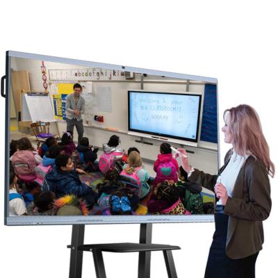 China School Teaching 4K 65-86Inch Intelligent Big Lcd I7 Display Flat Ir Led Smart Touch Live White Board Interactive Screen 65 Inch for sale