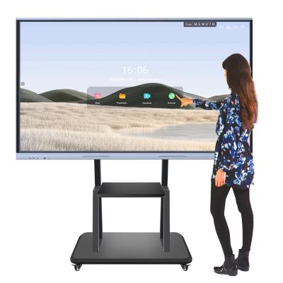 China School Teaching 75 inch 4K 3840x2160 touch screen LCD TFT smart board interactive conference flat panel for sale