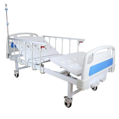 China High quality double-rocker multiple functions carbon steel manual cheap hospital beds nursing elderly patients clinics nursing homes for sale