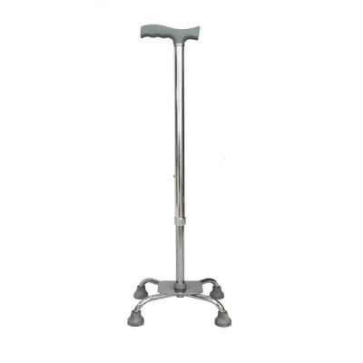 China Crutches Elderly Accessories Anti-Slip Feet Covered Quadruped For Crutch Staff Cane Support Brace Stick Quad Walking Mobility HQ324 for sale