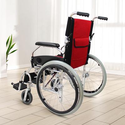 China Customized Foldable Lightweight Elderly Disabled Patient Stroller Convenient Wheelchair Hand Push Wheelchair Position Brake Aluminum Alloy for sale