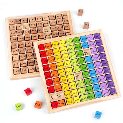 China Wood 99 Multiplication Table Math Math Toy Arithmetic Teaching Aids Montessori Educational Wooden Toys for Children Kids Baby Toys for sale