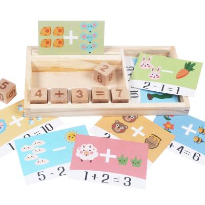 China Wooden 3D Kids Early Educational Math Learning Toys Number Boards For Schools Wooden Addition And Subtraction Math Teaching Aids for sale