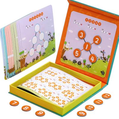 China Wooden Math Game Counting Educational Toys For Kids Logical Thinking Number Matrix Calculation Board Games Magnetic Arithmetic Toys for sale