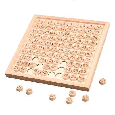 China Count Board Toy Arithmetic Teaching Aids Educational Wooden Number Blocks Montessori Math Toys Digital Puzzle 1-100 Wooden for sale