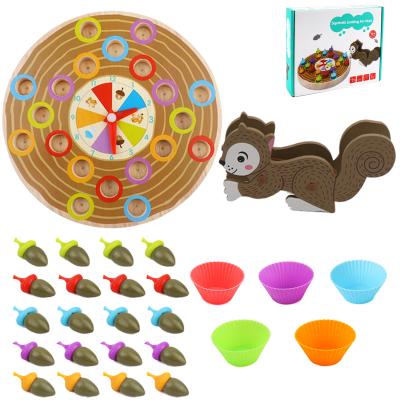 China Wooden Baby Education Clip Beads Toys Color Classification Game Cognitive Baby Fine Motor Shaping Montessori Math Toys for sale