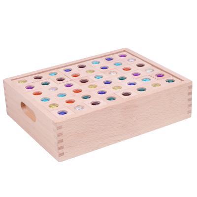 China Building Blocks Toy Newest Montessori Wooden Gems Building Stacking Toys For Children Early Educational Natural Wooden Domino Stack for sale