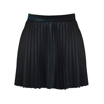 China 2020 anti-static Europe and the United States hot new women pleated with zipper solid color fashion sexy short a-line skirt for woman for sale