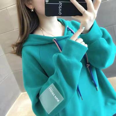 China Korean top soft spring culture QUICK DRY Hoodie student college fashion and loose sweater women's new style autumn 2021 pullover for sale