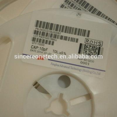 China SMD 0402 Ceramic Capacitors General Purpose Capacitor 10pf 50v 5% Tolerance for sale