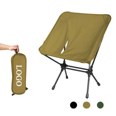 China Lightweight 7075 Lightweight Customized Aluminum Frame Moon Camping Chair Portable Foldable for sale